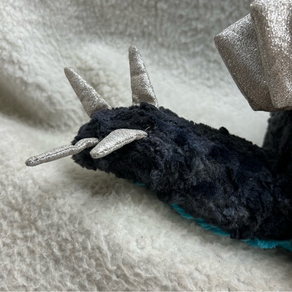 Build A Bear Workshop Dino Stegosaurus plush 18" blue teal silver - Picture 7 of 13